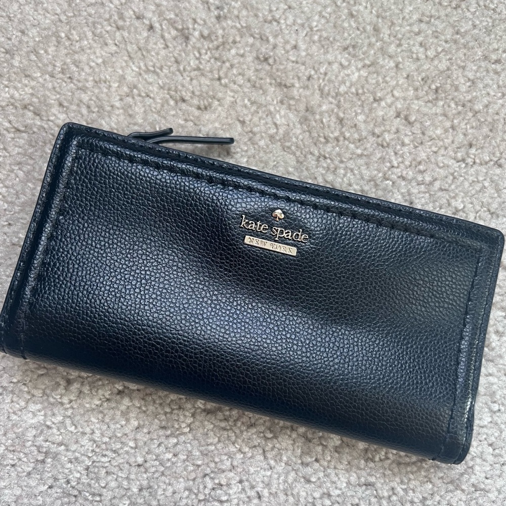 Kate Spade ♠️ all black wallet
